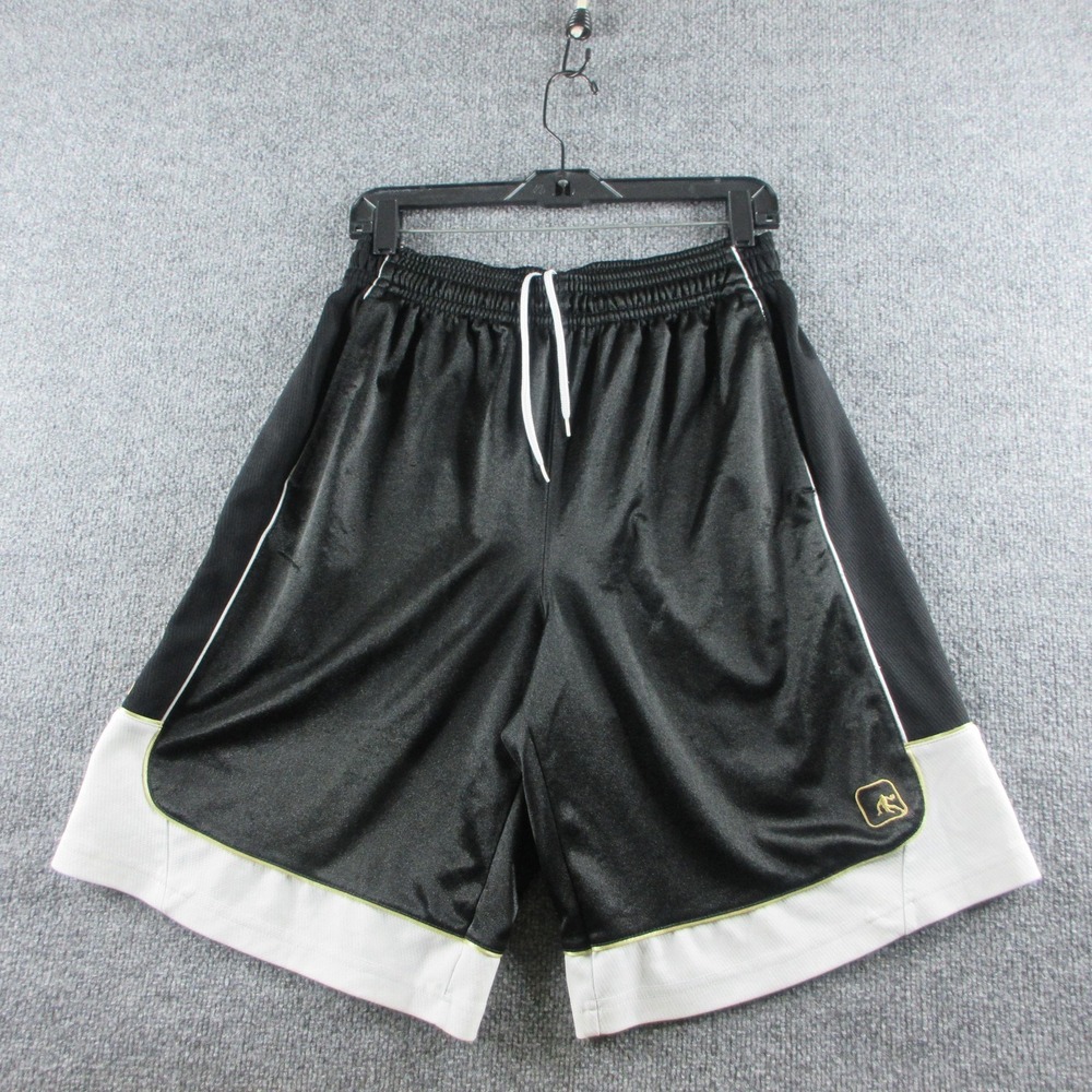 AND1 Shorts Mens M Black Mesh Athletic 10 Inseam Basketball Baggy Dazzle Y2K